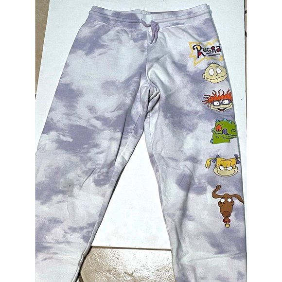 Nickelodeon Rugrats jogger sweatpants womens XS 23 x 26 117508 tye dye purple - Picture 10 of 11